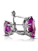 Vintage Earrings Amethyst Sterling silver 925 vec021s